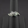 Sterling Silver 925 Green Gemstone Cluster Ring 3.4grams Size N 1/2