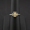 Sterling Silver 925 Yellow Gemstone Clover Cluster Ring 2.3grams Size N