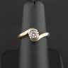 18ct Yellow Gold 0.33ct Diamond Solitaire Ring 4.4g Size K