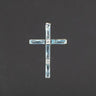 Silver 925 Blue Stone Cross Pendant 3.7 grams
