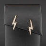 9ct Yellow Gold 0.17ct Diamond Lightning Stud Earrings