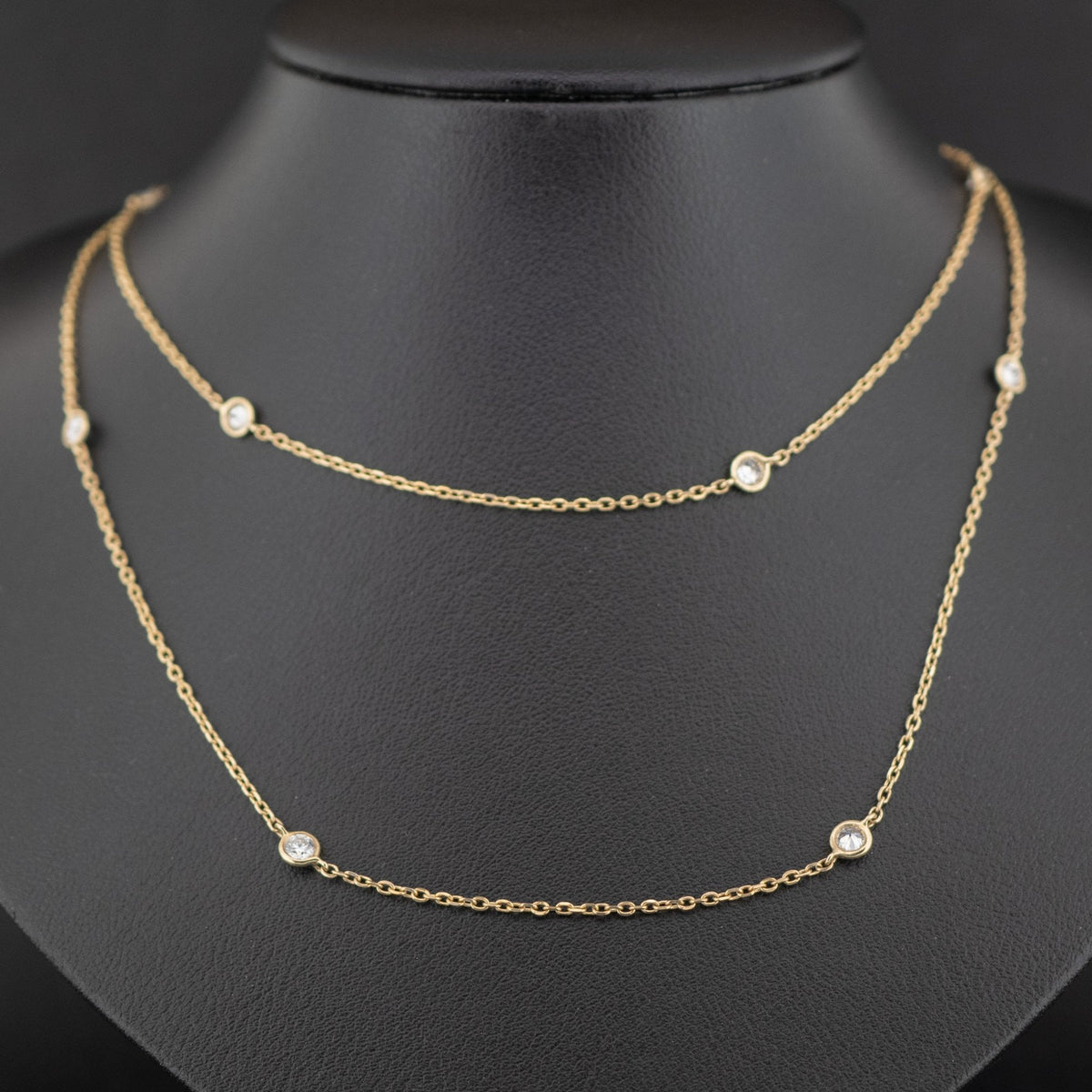 9ct Yellow Gold 1.45ct Diamond Necklace