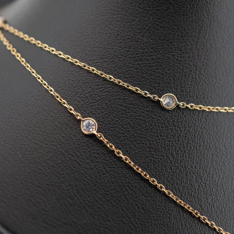 9ct Yellow Gold 1.45ct Diamond Necklace