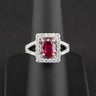 18ct White Gold Oval 1.58ct Ruby and 0.75Ct Diamond Ring with GIA Certificate