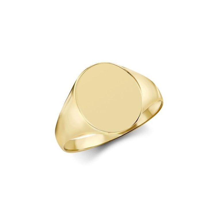 9ct Yellow Gold Oval Signet Ring