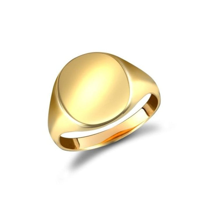 9ct Yellow Gold Oval Signet Ring