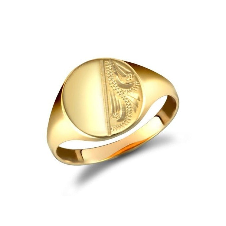 9ct Yellow Gold Oval Signet Ring
