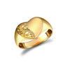 9ct Yellow Gold Heart Signet Ring