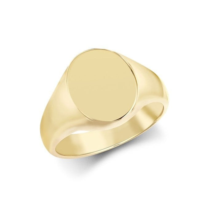 9ct Yellow Gold Oval Signet Ring