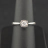 Palladium 950 0.33ct Diamond Clawed Halo Ring Size N