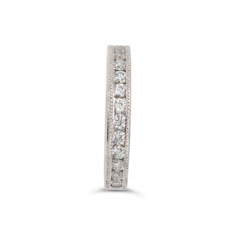 Brand New Platinum Approx. 0.45ct Channel Set Diamond Engagement Ring Size M