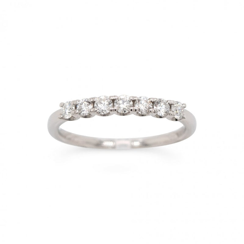 Platinum Approx. 0.33ct 7 Stone Diamond Ring Size K 1/2