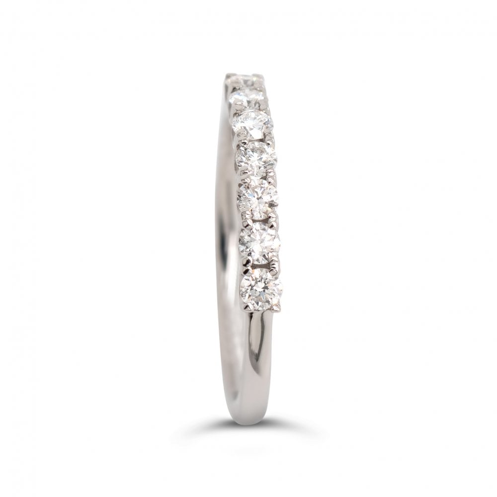 Platinum Approx. 0.33ct 7 Stone Diamond Ring Size K 1/2