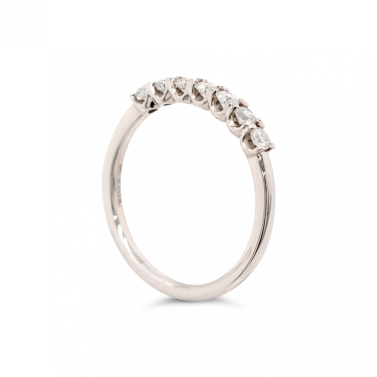 Platinum Approx. 0.33ct 7 Stone Diamond Ring Size K 1/2