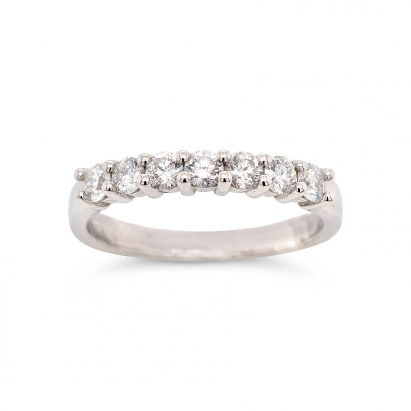 Platinum Approx. 0.50ct 7 Stone Diamond Ring Size L 1/2