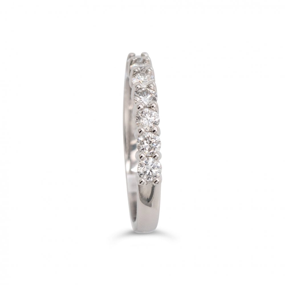 Platinum Approx. 0.50ct 7 Stone Diamond Ring Size L 1/2