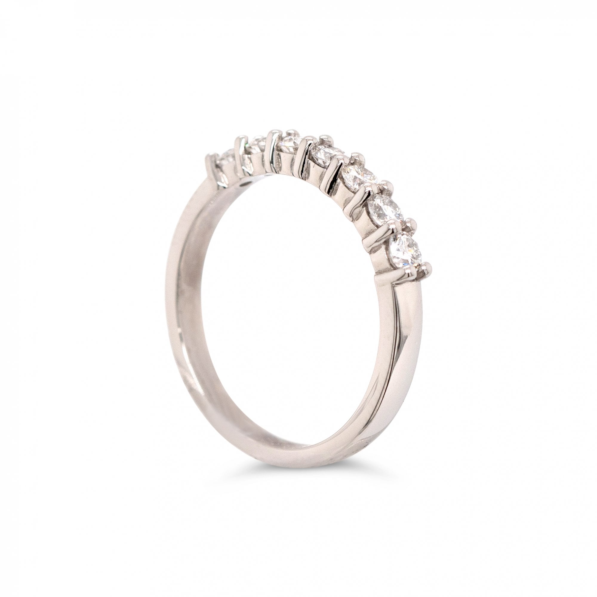 Platinum Approx. 0.50ct 7 Stone Diamond Ring Size L 1/2