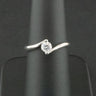 18ct White Gold 0.25ct Diamond Solitaire Twist Ring Size L 2.6g