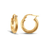 9ct Yellow Gold 16mm Twist Hoop Earrings