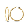 9ct Yellow Gold 35mm Twist Hoop Earrings