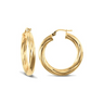 9ct Yellow Gold 27mm Twist Hoop Earrings