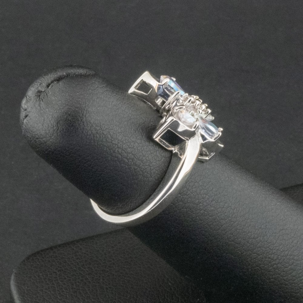9ct White Gold Butterfly Ring Size I 1/2 3.1g