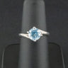 9ct White Gold Topaz Solitaire Ring Size K 2.7g