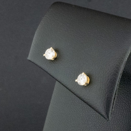 18ct Yellow Gold Approx. 0.40ct Diamond Stud Earrings 0.8g