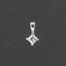 18ct White Gold 0.29ct Princess Cut Diamond Pendant 0.5g