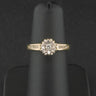 9ct Yellow Gold 0.15ct Diamond Illusion Set Ring Size J 1.8g