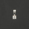 9ct White Gold 0.15ct Diamond Pendant 0.5gms