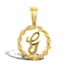 9ct Yellow Gold Rope Initial G Pendant NEW