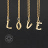 9ct Gold Initial Letter Pendant Necklace