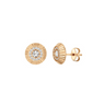 9ct Rose Gold 10mm CZ Bezel Stud Earrings