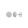 9ct White Gold 8mm CZ Bezel Stud Earrings