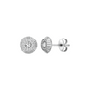 9ct White Gold 10mm CZ Bezel Stud Earrings