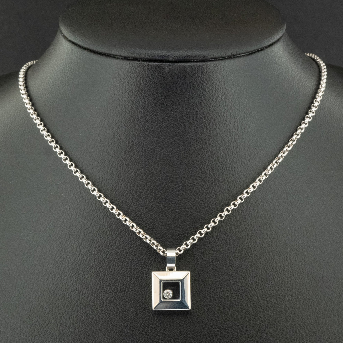 17 Inch Floating Diamonds Necklace 13.3g
