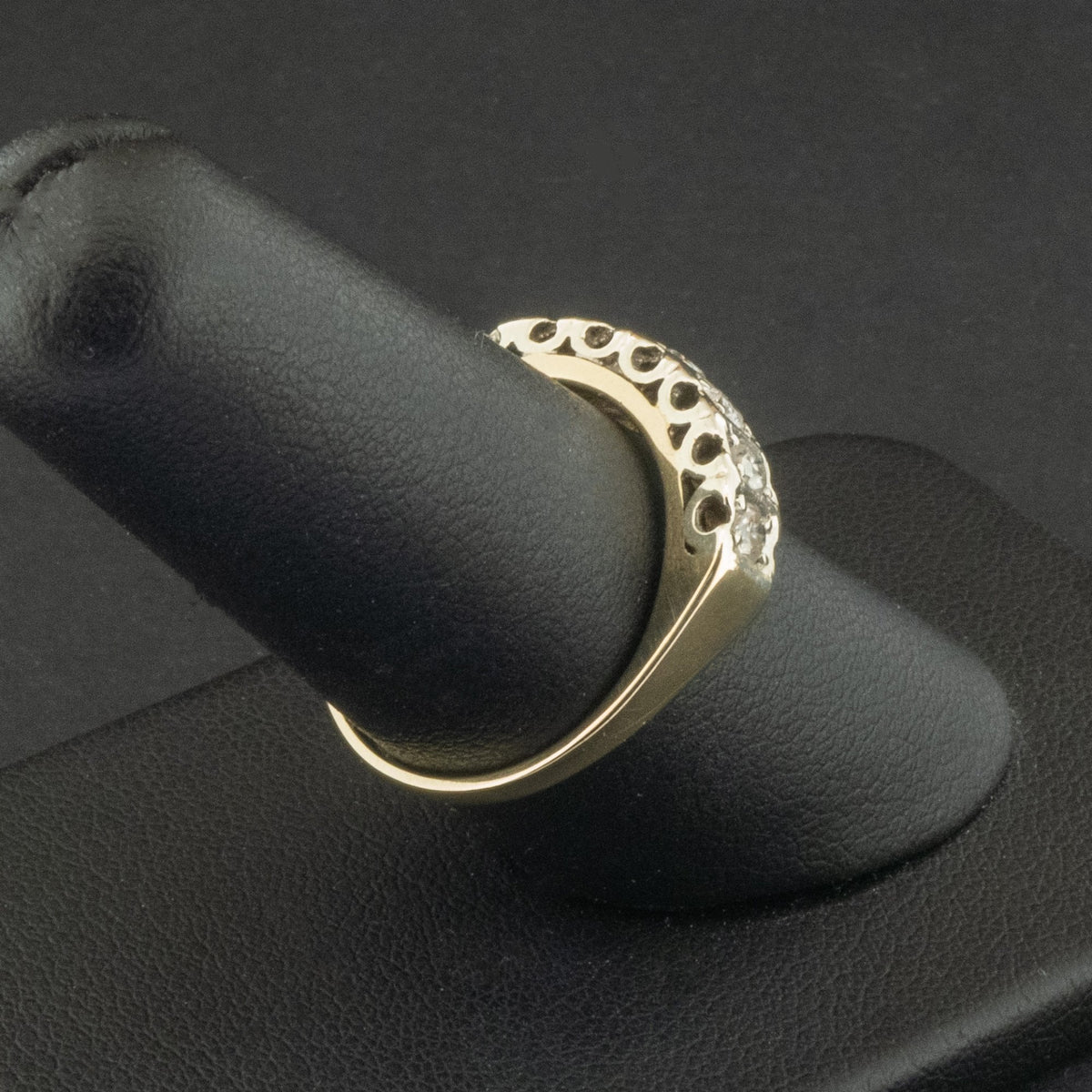 9ct Yellow Gold 0.5ct Diamond Half Eternity Ring Size P 3.5g