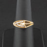18ct Yellow Gold Approx. 0.20ct Old Cut Diamond "V" Ring Size M 4.3g