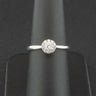 9ct White Gold Approx. 0.25ct Diamond Halo Ring Size M 1/2 2.1g