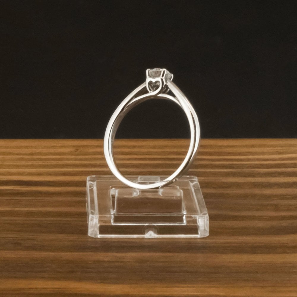 9ct White Gold 0.33ct Diamond Solitaire Ring Size L 2.0g