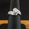 18ct White Gold Approx. 0.50ct Diamond Cluster Wedding Set Size L 4.7g