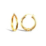 9ct Yellow Gold 21mm Half Twist Hoop Earrings