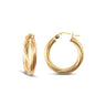 9ct Yellow Gold 21mm Twist Hoop Earrings