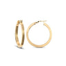 9ct Yellow Gold 30mm Squared Hoop Earrings