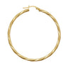 9ct Yellow Gold 43mm Twist Hoop Earrings