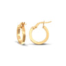 9ct Yellow Gold 14mm Squared Hoop Earrings