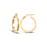 9ct Yellow Gold 20mm Squared Hoop Earrings