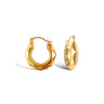 9ct Yellow Gold 17mm Faceted Hoop Earrings