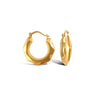 9ct Yellow Gold 21mm Faceted Hoop Earrings